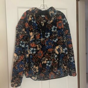 Hurley fleece floral pullover. Size Xl